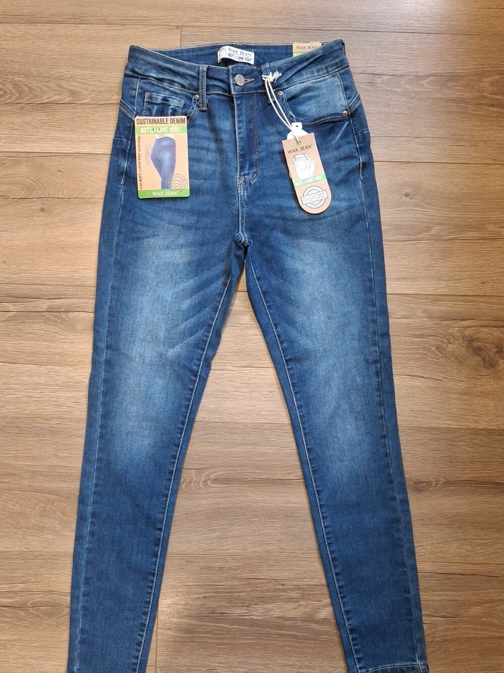 Wax Jean Dark Blue High-Rise Stretch Skinny Jeans
